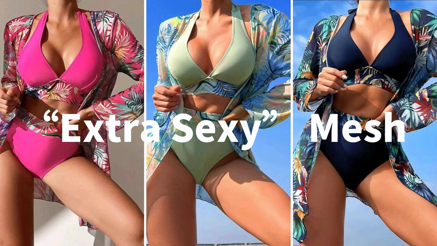 "EXTRA SEXY" MESH SWIMWEAR