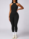 ZASUWA Female Sexy Backless Scrunch Bum Jumpsuit