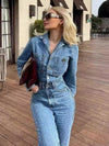 ZASUWA Female Denim Pocket Casual Jumpsuit