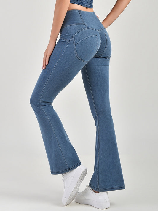 ZASUWA Female Denim Pocket Flare Leggings