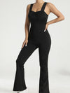 ZASUWA Female Flare Backless Scrunch Bum Jumpsuit