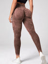 ZASUWA Female Denim Scrunch Bum Quick-dry Seamless Leggings