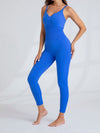 ZASUWA Female Heart Collar Ribbed Backless Jumpsuit