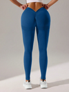 ZASUWA Female Unique Deep V Back Scrunch Bum Leggings