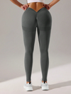 ZASUWA Female Unique Deep V Back Scrunch Bum Leggings