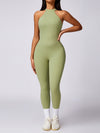 ZASUWA Female Sexy Backless Scrunch Bum Jumpsuit