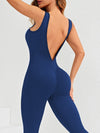 ZASUWA Female Deep V Back Backless Scrunch Bum Jumpsuit