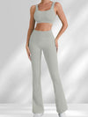 ZASUWA Female Backless Ribbed Flare Tracksuit