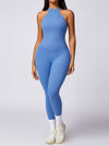 ZASUWA Female Sexy Backless Scrunch Bum Jumpsuit