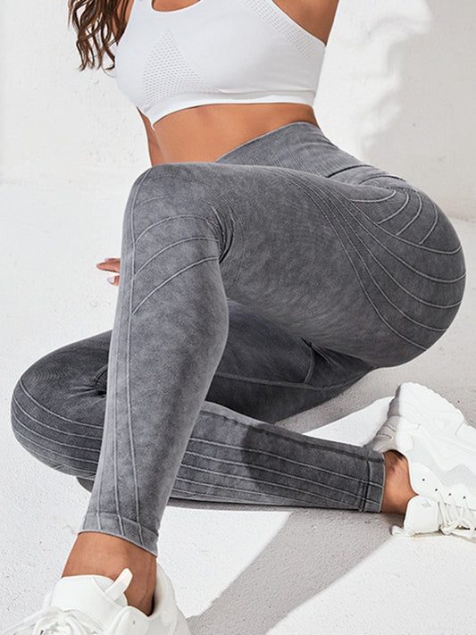 ZASUWA Female Denim Scrunch Bum High-waisted Leggings