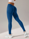 ZASUWA Female Unique Deep V Back Scrunch Bum Leggings