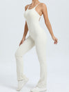 ZASUWA Female Cross Back Flare Scrunch Bum Jumpsuit