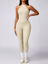 ZASUWA Female Sexy Backless Scrunch Bum Jumpsuit