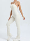 ZASUWA Female Cross Back Scrunch Bum Flare Jumpsuit