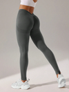 ZASUWA Female Unique Deep V Back Scrunch Bum Leggings