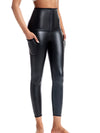 ZASUWA Female Faux Leather Corset Pocket Leggings