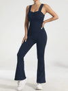 ZASUWA Female Flare Backless Scrunch Bum Jumpsuit