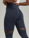 ZASUWA Female Denim Fishnet Scrunch Bum Quick-dry Seamless Leggings