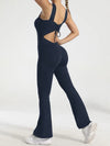 ZASUWA Female Flare Backless Scrunch Bum Jumpsuit