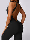 ZASUWA Female Sexy Backless Scrunch Bum Jumpsuit