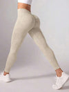 ZASUWA Female Denim Deep V Back Scrunch Bum Leggings