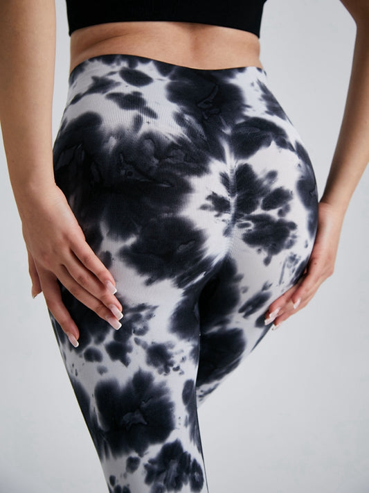 ZASUWA Female Contrast Color Hot Tie-dye Leggings