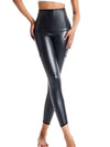 ZASUWA Female Faux Leather Corset Pocket Leggings