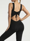 ZASUWA Female Flare Backless Scrunch Bum Jumpsuit