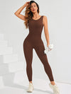 ZASUWA Female Deep V Back Backless Scrunch Bum Jumpsuit