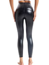 ZASUWA Female Faux Leather Corset Leggings