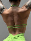 ZASUWA Female Front Folds Backless Halter Quick-dry Sports Bras