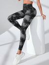 ZASUWA Female Hot Tie-dye Denim Pocket Scrunch Bum Leggings