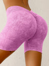 ZASUWA Female Denim Deep V Back Scrunch Bum Leggings