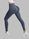 ZASUWA Female Ribbed Denim Scrunch Bum Leggings