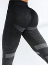 ZASUWA Female Contrast Color Stripes Scrunch Bum Leggings