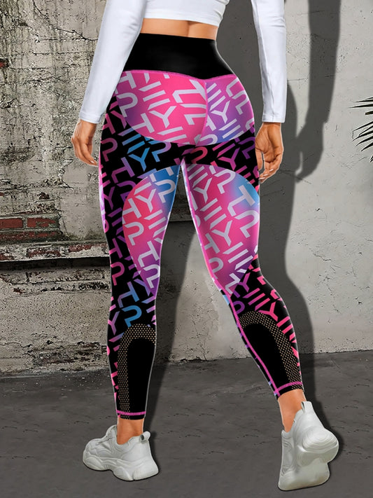 ZASUWA Female Unique Print Push-up High-rise Leggings