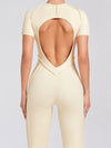 ZASUWA Female Heart Backless Jumpsuit