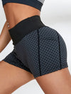 ZASUWA Female Honeycomb Pocket Peach Hip Spandex Gym Booty Shorts