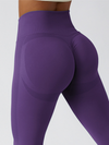 ZASUWA Female Scrunch Bum Seamless Hip-lift High-rise Leggings