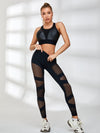 🖤ZASUWA Female Fly Eye Contrast Color Fishnet Tracksuits