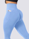 ZASUWA Female Pocket Seamless Scrunch Bum Leggings