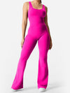 ZASUWA Female Backless Scrunch Bum Flare Jumpsuit