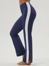 ZASUWA Female Contrast Color Stripe Split Flare Leggings