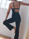 ZASUWA Female Backless Flare Jumpsuit