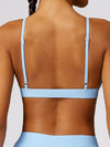 ZASUWA Female Super Deep V Backless Ribbed Sports Bras