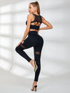 ZASUWA Female Unique Cutout Mesh High-rise Leggings