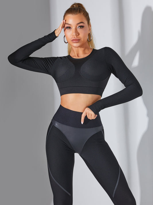 ❤ZASUWA Fly Eye Contrast Color High-rise Hip-lift Sportswear