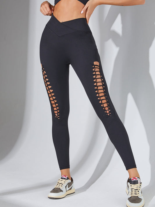 ZASUWA Female Ultimate Cutout Lace-up Leggings