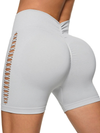 ZASUWA Female Hollow Out  Fishnet Scrunch Bum Elastic Tight Seamless Shorts