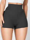 ZASUWA Female Pocket Cargo Style Scrunch Bum High-rise Spandex Gym Booty Cargo Shorts